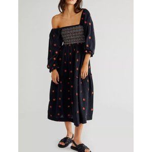 Free People Dahlia Embroidered Maxi Dress